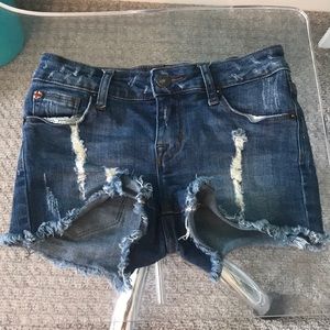 short ripped jean shorts